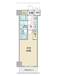 ＬＵＯＮＴＯ（ルオント） 5階1Kの間取り