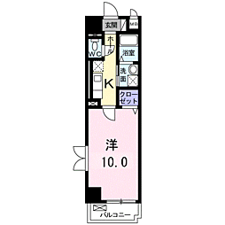 Ｄ・マローネ　桂 3階1Kの間取り