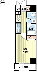 URBAN FLATS SHIJO NISHINOTOIN 12階1Kの間取り