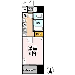 カスタリア京都西七条 8階1Kの間取り