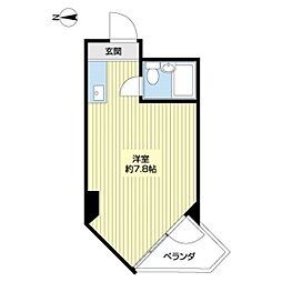 ハイツウエストロード ワンルームの間取図画像