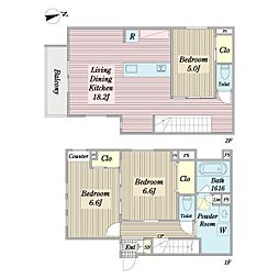 Ｔｅｒｒａｎｅａ 1階3LDKの間取り