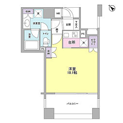 アルス恵比寿メイクス ワンルームの間取図画像