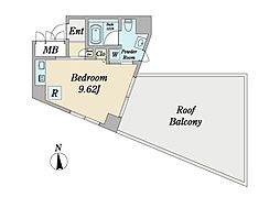 マドレーヌ駒込 5階1Kの間取り
