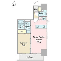 Ｍｉｒａｉｚ 9階1LDKの間取り