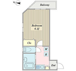 グルワール西日暮里 1Kの間取図画像