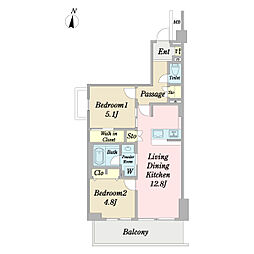 間取図画像 2LDK