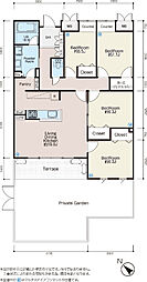 プレステージ吉祥寺 1階4LDKの間取り