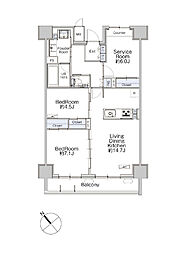 間取図画像 2SLDK