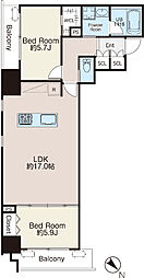 ＢＬＥＳＳ曳舟 0206 2階2LDKの間取り