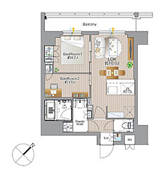 SS.FLAT平井 2LDKの間取図画像