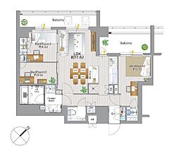 SS.FLAT平井 3LDKの間取図画像