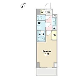 DeLCCS板橋South 1Kの間取図画像