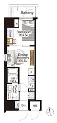 AIFLAT高円寺 1DKの間取図画像