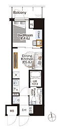 AIFLAT高円寺 1DKの間取図画像