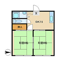 コスモハイツ333 205 ｜ 東京都青梅市新町1丁目20-8（賃貸アパート2DK・2階・34.65㎡） その2