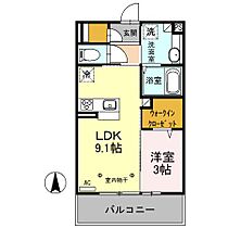 シティハウス高萩2 202 ｜ 栃木県佐野市高萩町（賃貸アパート1LDK・2階・33.39㎡） その2