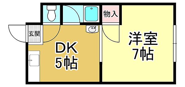 第2西山ハイツ 301｜滋賀県大津市和邇今宿(賃貸マンション1DK・3階・23.00㎡)の写真 その2