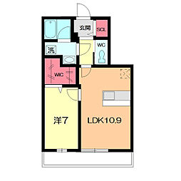 ファミールココット 1LDKの間取図画像
