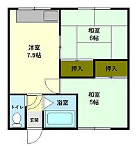 羊蹄荘 2F手前 ｜ 北海道小樽市若竹町3-18（賃貸アパート2LDK・2階・49.00㎡） その2