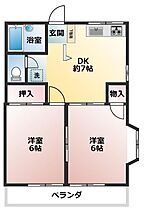 プランドール姫宮Ｂ 101 ｜ 埼玉県南埼玉郡宮代町字姫宮（賃貸アパート2DK・1階・39.75㎡） その2