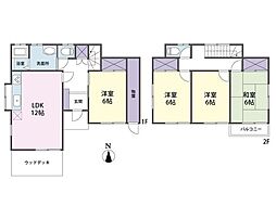 飯能市笠縫　中古戸建 4LDKの間取り