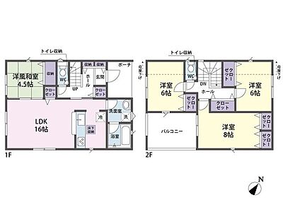 間取り：全居室に収納のある4LDKのお住まいです