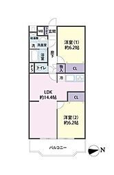 間取図画像 2LDK