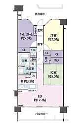 レーベンハイム小手指さくら通り 3LDKの間取図画像