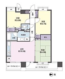 ライオンズプラザ西所沢 3LDKの間取図画像