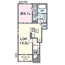 埼玉県鴻巣市上谷1956番地1（賃貸アパート1LDK・1階・50.01㎡） その2