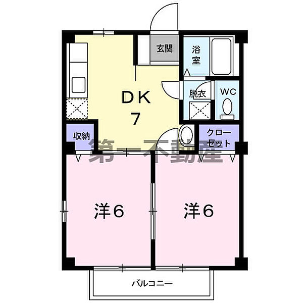エスポワールドミール 202｜兵庫県多可郡多可町中区高岸(賃貸アパート2DK・2階・40.04㎡)の写真 その2