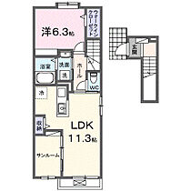 埼玉県羽生市西4丁目（賃貸アパート1LDK・2階・50.74㎡） その2