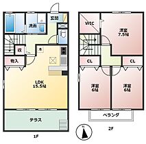 岐阜県大垣市中野町2丁目（賃貸アパート3LDK・1階・90.58㎡） その2