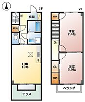 岐阜県大垣市福田町（賃貸アパート2LDK・1階・59.62㎡） その2