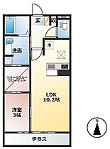 岐阜県大垣市上面2丁目（賃貸アパート1LDK・1階・37.53㎡） その2