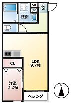 岐阜県大垣市林町1丁目（賃貸アパート1LDK・1階・34.22㎡） その2