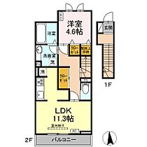 岐阜県大垣市築捨町3丁目（賃貸アパート1LDK・2階・49.20㎡） その2