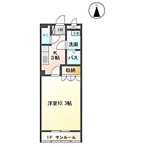 岐阜県大垣市横曽根4丁目（賃貸アパート1K・2階・29.70㎡） その2