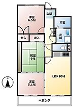 岐阜県大垣市安井町5丁目19（賃貸マンション3LDK・5階・68.16㎡） その2