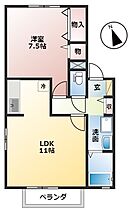 岐阜県養老郡養老町押越（賃貸アパート1LDK・2階・45.31㎡） その2