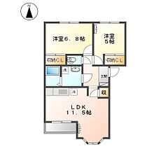 岐阜県不破郡垂井町表佐（賃貸アパート2LDK・2階・53.75㎡） その2