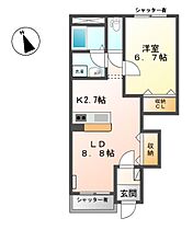 岐阜県不破郡垂井町表佐（賃貸アパート1LDK・1階・44.95㎡） その2