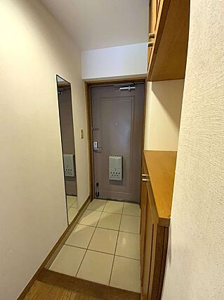 下駄箱、鏡付き...
