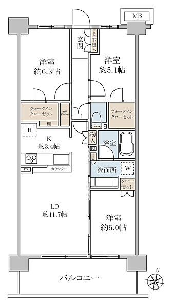 間取りを拡大表示