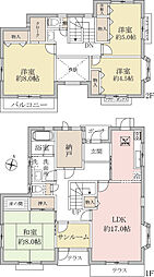 松伏町ゆめみ野5丁目 4SLDKの間取り