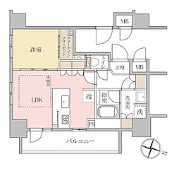 ミルーナヒルズ亀有 1LDKの間取図画像
