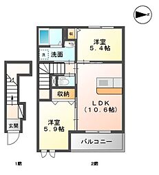 エーデルハイム 2階/202