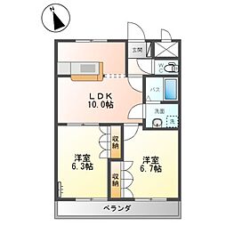 間取図画像 2LDK