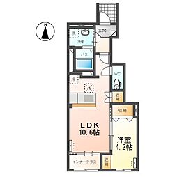 ヴァーチュアス I 1LDKの間取図画像